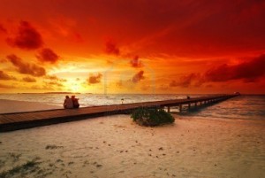 Zonsondergang malediven